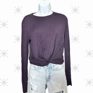 Athleta Long Sleeve Size XXS Knot-Front Top Soft Stretch Lounge Fall Gym trendy